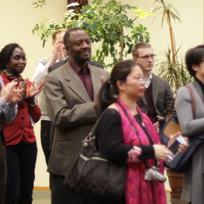 The opening of the Amity Foundation International Liaison Office. The Amity Foundation is Chinese organization involved in development work in Africa.