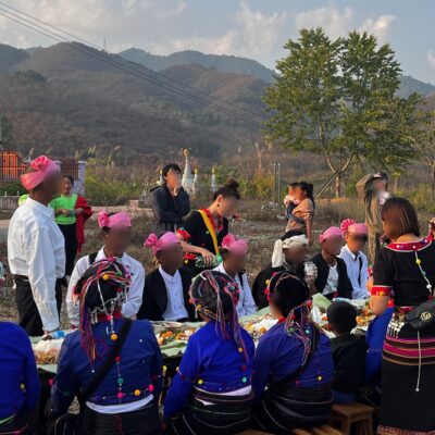 Delivering services to people of Deang Ethnicity (德昂族) on the China-Myanmar border (also called Ta'ang or Palaung) in February 2023. Credit: Yiran Tian.