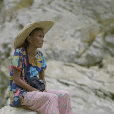 Nanay Nelly, an Indigenous Dumagat woman in a still from the Lunod documentary. Used with permission from Mads Miraflor.