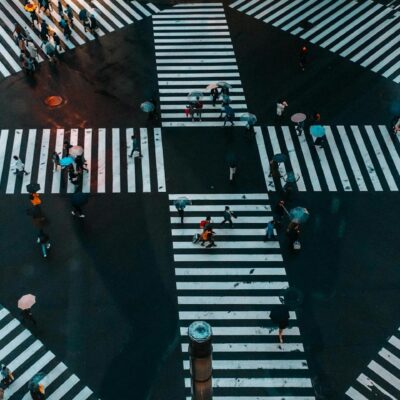People Walking on Shibuya Crossing, Tokyo.