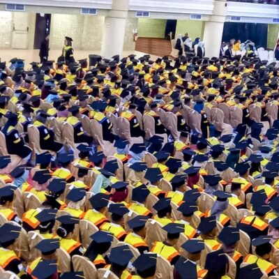 A university graduation ceremony in Batam, Indonesia, February 2025.